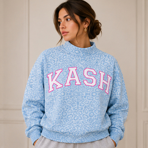 Sudadera Deportiva de Cuello Alto con Letras Impresas Personalizadas, Corte Holgado, para Mujer, de Felpa, para Clubes Deportivos e Interligenças - Product Image 3