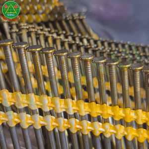 4000 piezas de clavos galvanizados amarillos de 3'' x 0.120 con vástago de tornillo y cabeza a cuadros para carpintería |   Clavos en tiras de plástico - Product Image 6