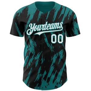 Camiseta de Béisbol Personalizada con Botones, Ligera y de Alto Rendimiento, 100% Algodón Orgánico, Antibacteriana, Cuello en V, Manga Corta, Unisex - Product Image 4