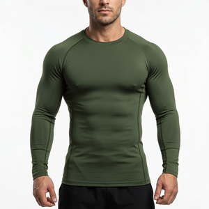 T-shirt de compression pour homme, course à pied, entraînement, léger, coupe élastique - Product Image 1