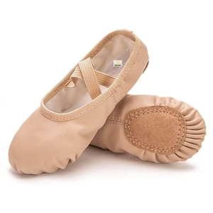 Chaussures de ballet souples MBAANI pour femmes, dessus en cuir véritable, chaussures plates pour l'entraînement de danse - Product Image 6