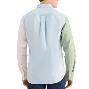 Chemise Homme Color Block Manches Longues Décontractée Boutonnée en Popeline de Polyester Douce et Respirante OEM ODM Vente en Gros - Product Image 4