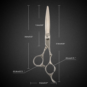 Ciseaux de coiffure professionnels de haute qualité pour une coupe précise, adaptés aux services de coiffure et de toilettage. - Product Image 6
