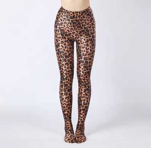 Leggings de sport taille haute à imprimé léopard, longueur intégrale, tricotés, extensibles, en spandex et nylon, pour femmes, séchage rapide, toutes saisons - Product Image 3