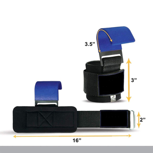 Correas de Neopreno con Gancho en J de Alta Resistencia para Levantamiento de Pesas, Hechas de Material Metálico Duradero, Personalizables - Product Image 3