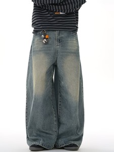 Vaqueros vintage de corte holgado para hombre |   Pantalones Skater Rectos de Algodón Ecológico, Ligeros y Transpirables |   Verano Urbano Hip-Hop - Product Image 2