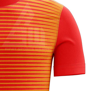 Maillots de football en stock à manches courtes imprimés 100 % polyester séchage rapide respirant service OEM personnalisable fabriqué au Pakistan – Le meilleur - Product Image 6