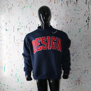 DESIGN BLUE Sweat-shirt à col montant 100% RED Broderie appliquée Sweat-shirt à col large URBAN PRODUCTIONS - Product Image 5