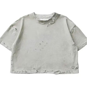 Crew Neck Regular Fit 100% Cotton Breathable Eco-Friendly 220g T-<b>Shirt</b> for <b>Men</b> Custom <b>Silk</b> Screen Printed Acid Wash - Product Image 1