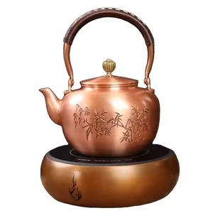 กาน้ำชาตกแต่งพร้อมเคลือบโลหะสำหรับใช้ในบ้านและร้านกาแฟสไตล์ร่วมสมัย - Product Image 2