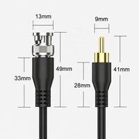 Câble vidéo HD-SDI BNC vers RCA Lotus Q9 pour caméra de surveillance, connecteur coaxial AV, signal vidéo TV, ligne de connexion vidéo SDI