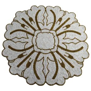 Mantel Individual de Cuentas de Vidrio con Diseño Temático, Ideal para Fiestas y Otras Funciones, Vajilla Decorativa, Diseño Redondeado - Product Image 1