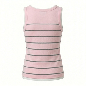 เสื้อกล้ามกีฬาผู้หญิงพร้อมส่ง ระบายอากาศได้ดี ผลิตจากโพลีเอสเตอร์ 100% พิมพ์ลายพัฟ รับสกรีนโลโก้ด้านหน้า/หลัง โรงงานผลิตเสื้อผ้าโดยตรง - Product Image 2