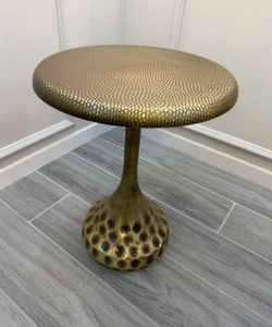 Modern Light Luxury Retro Aluminium Metal Golden Side Table Nordic Artistic Design Coffee Table Iron Alloy <b>Frame</b> Home Furniture - Product Image 6