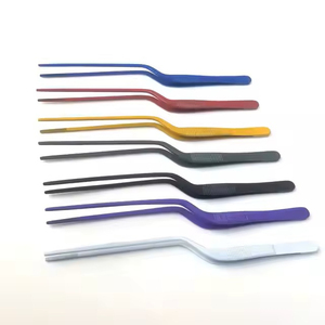 Pinzas para barbacoa de acero inoxidable plateado, útiles para chefs, para emplatar alimentos en la cocina y para barbacoa. - Product Image 6