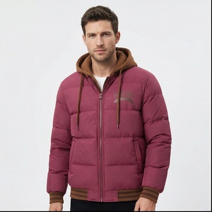 Chaqueta acolchada de invierno de peso pesado con bolsillos con cierre de cremallera y cuello levantado, nuevo diseño, chaqueta informal de tela de lana cálida de alta calidad - Product Image 1