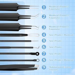 blackhead removal tool kit acne removal tool kit comedone <b>extractor</b> set blackhead <b>extractor</b> kit facial pore <b>cleaner</b> set blackhea - Product Image 1