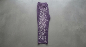 Pantalones Vaqueros Rectos para Mujer, con Estampado Floral de Colores, Bordados, con Dobladillo Deshilachado, Estilo Casual Urbano Vintage - Product Image 2