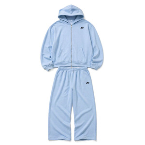 Ensemble de survêtement molletonné pour hommes, coupe ample, avec fermeture éclair, style streetwear minimaliste, sweat à capuche, fournisseur OEM - Product Image 4