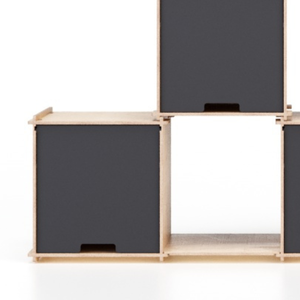 Étagère murale modulaire en bois à emboîtement personnalisable, fabriquée en Italie, pour livres, cuisine et rangement de salon - Product Image 5