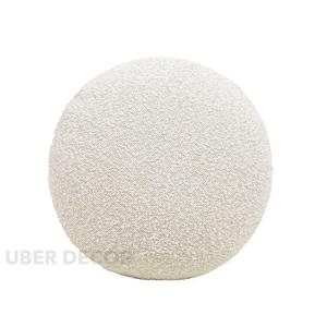 Snugge moderne rond Boucle pouf rembourré pour salon repose-pieds ou siège personnalisable élégant Accent tabouret Design - Product Image 2