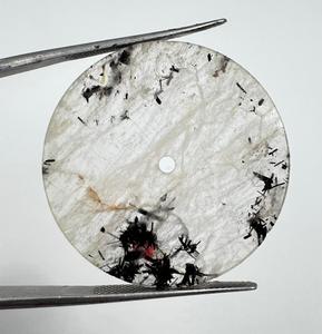 Natural Black rutile White Watch Dial 24.5 mm 0.8 mm Thickness Polished Watch <b>Face</b> Rajasthan - Product Image 3