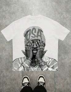 เสื้อยืดพิมพ์ลายตามสั่งสำหรับผู้ชาย สไตล์สตรีท แขนสั้น เสื้อลำลอง ใส่สบาย ระบายอากาศได้ดี เหมาะสำหรับฤดูร้อน - Product Image 4