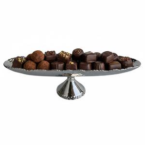 Tazón de chocolate de metal plateado pulido de primera calidad para exhibir dulces y postres, ideal para eventos y ocasiones especiales, al mejor precio. - Product Image 3