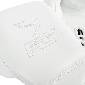 Gants de boxe Fly entièrement blancs, les plus vendus, fabriqués sur mesure en cuir de vachette véritable, pour le sparring et l'entraînement en salle de sport. - Product Image 5