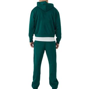 ชุดวอร์มผ้าฟลีซหนานุ่มทรงหลวมแบบขายส่ง เสื้อฮู้ดดี้ผ้าฟลีซหนานุ่มทรงหลวม ชุดวอร์มผู้ชายสำหรับออกกำลังกาย ชุดวอร์มยูนิเซ็กซ์แบบฟอกสี - Product Image 4