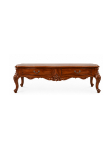 Table de chevet de luxe en teck de style mid-century, écologique, avec tiroir et étagère, pour chambre à coucher, appartement, salon, hôtel - Product Image 1