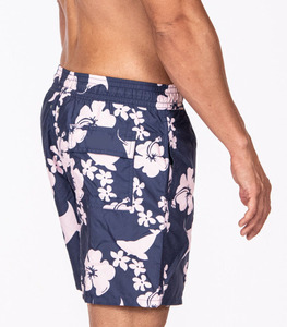Short de bain micro-élastique pour homme, imprimé, taille mi-haute, avec cordon de serrage, séchage rapide, style décontracté, pour la plage, par sublimation - Product Image 6