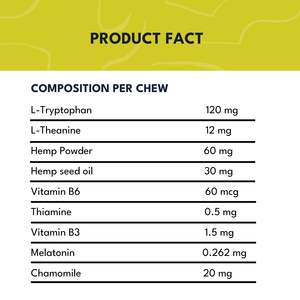 เคี้ยวนุ่มผ่อนคลายสำหรับสุนัขและแมวยาแก้วิตกกังวลแบบนุ่มมีสารสกัดจากสมุนไพรและวิตามินบีคอมเพล็กซ์ฉลากส่วนตัว - Product Image 6