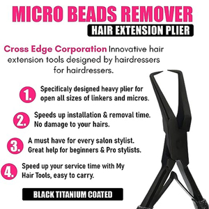 Pince à cheveux pour extensions de kératine, outils de fusion pour extensions capillaires, accessoires pour extensions de cheveux à micro-anneaux, pinces pour liens et perles - Product Image 4