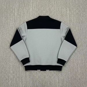 Chaqueta Varsity de PU Blanca y Gris para Hombre con Bordado de Leyendas de NY, Forro Polar Transpirable, Ropa Casual de Invierno - Product Image 3