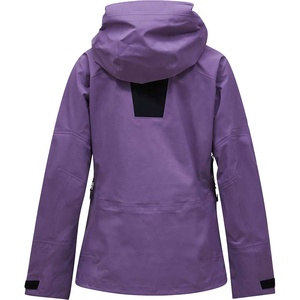 Chaqueta de esquí morada para mujer, impermeable, transpirable, a prueba de viento, aislada, abrigo de invierno para exteriores con capucha, resistente al viento, tipo hardshell. - Product Image 2