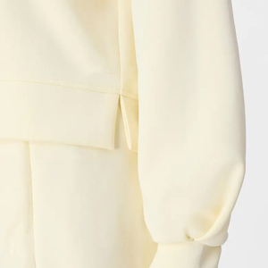 Conjunto de Dos Piezas de Invierno de Alta Calidad para Mujer, Sudadera y Pantalones Cortos, Personalizado, Hombros Caídos, Manga Larga, Felpa, 100% Algodón - Product Image 5