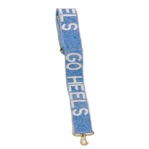 Correas de bolso con cuentas de semillas de oro blanco personalizadas, correa de monedero con cuentas Go Heels para bolsos, accesorios de moda - Product Image 1