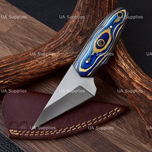 Couteau de cou Kiridashi personnalisé 3 pouces en acier inoxydable, pointe biseautée en bois, couteau utilitaire fixe compact EDC, ODM OEM, faible MOQ - Product Image 6