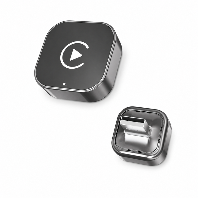 Portable Wireless CarPlay Adapter with USB Connection for Universal Compatibility-Converts Wired to Wireless