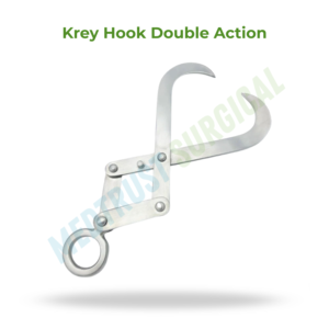 Krey Hook Double Action 8 pouces, instrument vétérinaire obstétrical pour l'assistance au calvage - Product Image 2