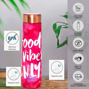 Awesome Printed Healthy Copper Water <b>Bottles</b> Customizable Prints High Demanding Drinkware Health Conscious Metal Durable <b>Bottle</b> - Product Image 3