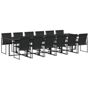 Conjunto de Comedor Plegable Grande para Jardín, en Textilene Negro - Product Image 2