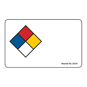 Étiquette de danger NFPA 704, autocollante durable en PVC, identification chimique pour usage intérieur/extérieur - Product Image 2