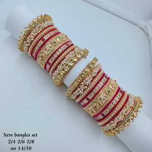 PADMAWATI <b>BANGLES</b> PRIVATE LIMITED High Quality Brass 2m <b>Gold</b> Plated Multi Color Indian Traditional Women's <b>Bangles</b> <b>Set</b> Wedding - Product Image 3