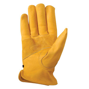 Gants de travail en cuir personnalisés avec logo, à bas prix, pour la sécurité des mains des hommes. - Product Image 2