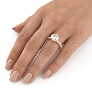 Bague de mariage en diamant créé en laboratoire de 2,00 carats, clarté VS1, couleur F, certifiée IGI, or 18 carats, diamant CVD, bague solitaire avec accent, bijoux - Product Image 4