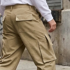 Nuevo pantalón de hombre a la moda, de corte ajustado, con múltiples bolsillos, para uso casual, cómodo, para uso casual y deportivo. - Product Image 4