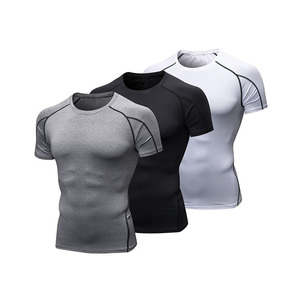 SFANA SPORTS Lightweight <b>Men's</b> Half Sleeve Rashguard UPF50+ Breathable Quick Dry <b>Compression</b> <b>Shirt</b> Spandex/Polyester Gym - Product Image 4