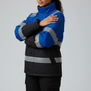 High Visibility Reflective Safety <b>Jacket</b> Custom Workwear <b>Jacket</b> For Construction Road Traffic Outdoor <b>Workers</b> - Product Image 2